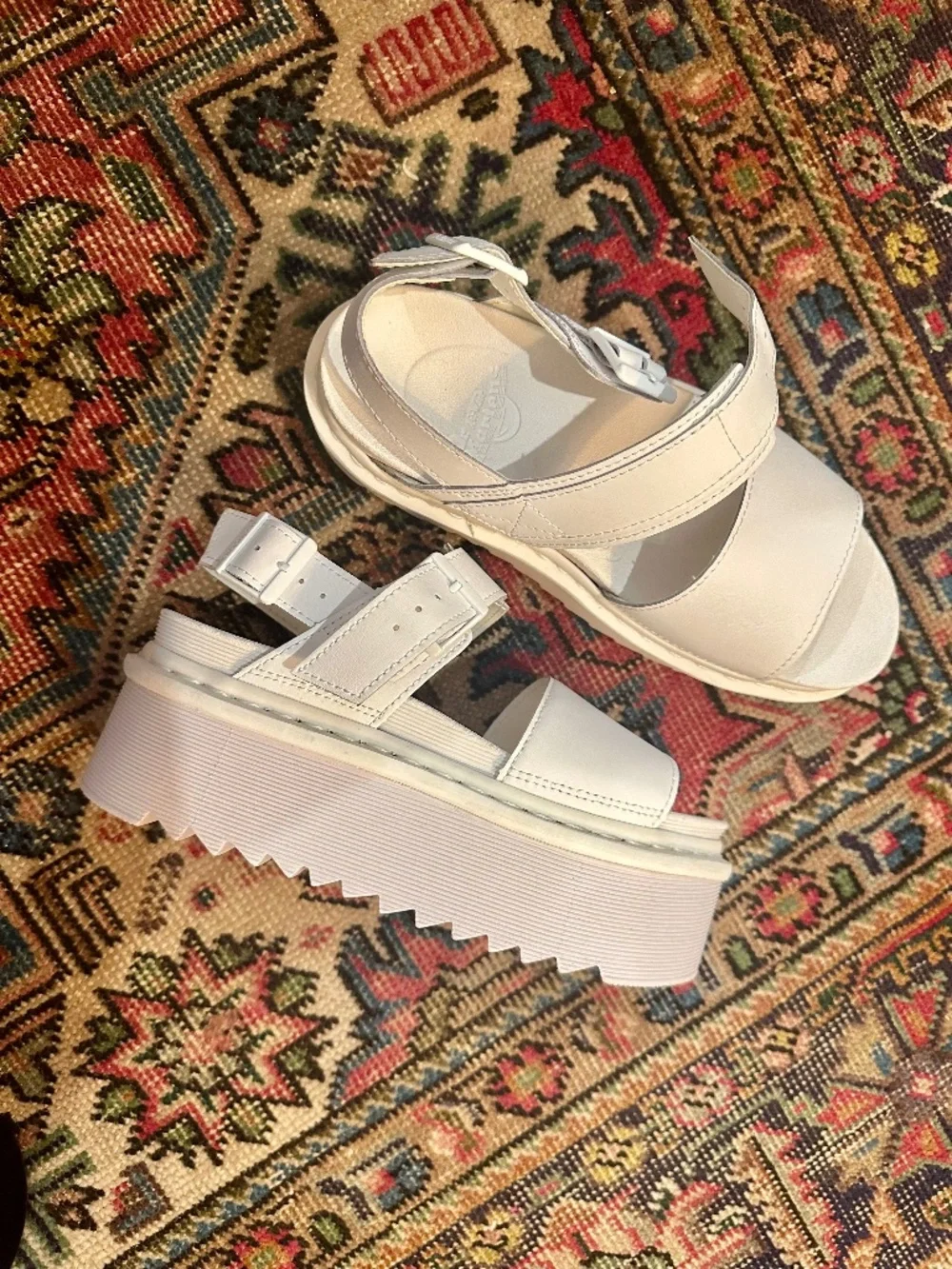 Dr. Martens Voss Mono Platform Sandals - White - US 7